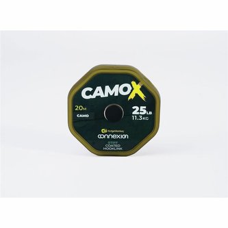 RIDGEMONKEY: Šňůrka Connexion CamoX Stiff Coated Hooklink 25lb 20m
