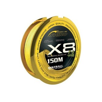 šňůra Shiro Silk Braided Line X8 – Fluo 150m průměr: 0,15 mm