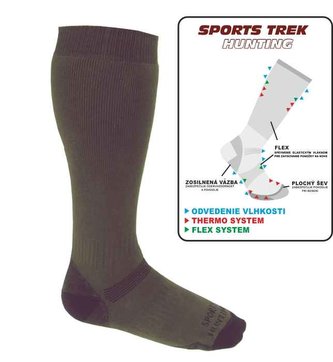 Thermo podkolenky Trek HUNTING velikost 37-40