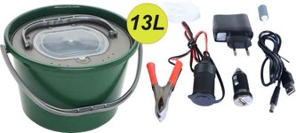 Vzduchovací motorek AA/USB/230V + Řízkovnice 13L Vedro 13L