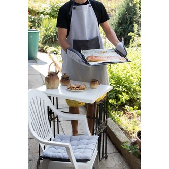 HOME ELEMENTS Podsedák z recyklované bavlny, 40 x 40 cm, světle šedá