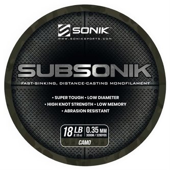 SONIK: Vlasec Sub Camo 0,35mm 18lb 3000m