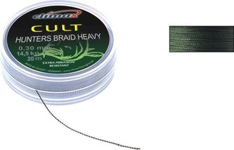 šňůra 20m - HUNTERS BRAID HEAVY Weed - 20lbs / 9,1kg / 20m