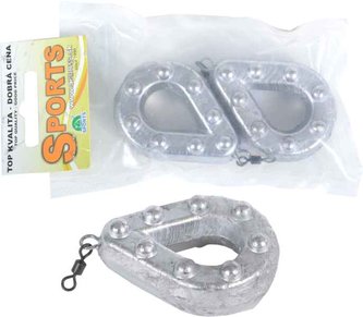 Olovo Gripp carp závěs s obr. nebarvený 2ks Hmotnost: 130g