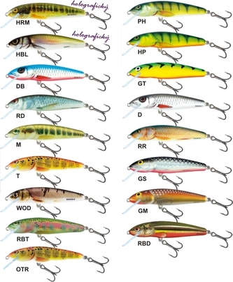 Rybářské woblery Minnow M7S barva RBD Rybářské woblery Minnow M7S barva RBD