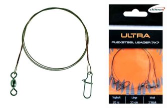 7x7x ocelové lanko 30cm / 2ks nosnost 10kg