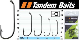 Kaprový rybářský háček Long Shank 10 ks velikost 2, 10ks