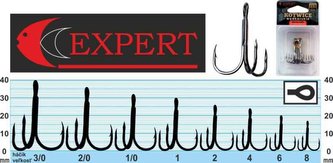 Trojháček s protihrotem Expert 1213 černý Velikost: č. 2/0 Balení: 5ks