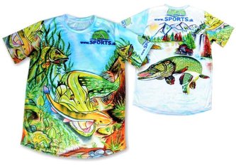 Dres malovaný - štika velikost XXXL