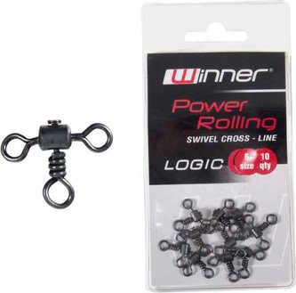 Trojcestný obratlík Rolling swivel Cross-line 10ks velikost: 6