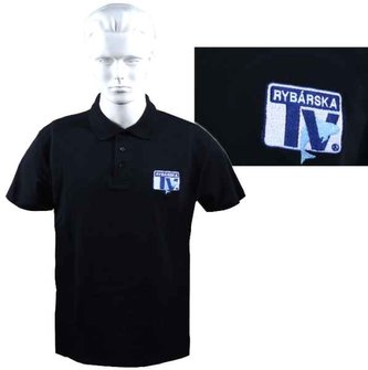 Polokošile s logem Rybářská TV černá velikost XXXL