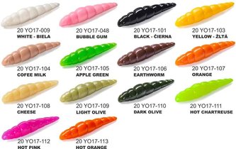Dipované umělé nástrahy FishUP Yochi 43mm / 8ks Barva: Bubble Gum