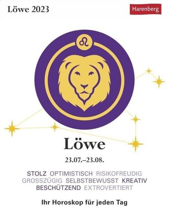 Löwe Sternzeichenkalender 2023
