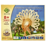 3D Dřevěné puzzle - Páv