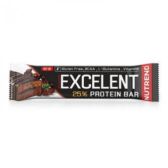 Proteinová tyčinka Excelent with Caffeine 85 g - Nutrend - brazilská káva - 18 x 85 g