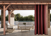 Venkovní zahradní závěs s tunýlkem JAMAICA vínová 155x200 cm (cena za 1 kus) MyBestHome