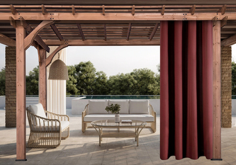 Venkovní zahradní závěs s tunýlkem JAMAICA vínová 155x200 cm (cena za 1 kus) MyBestHome