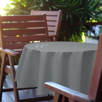 Venkovní kulatý ubrus GARDEN šedá, O 150 cm Mybesthome