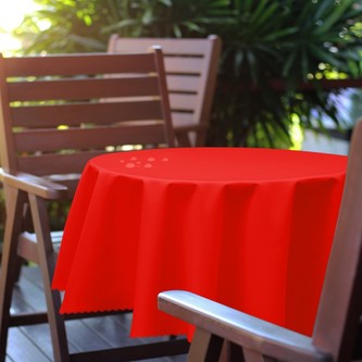 Venkovní kulatý ubrus GARDEN červená, O 150 cm Mybesthome