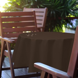 Venkovní kulatý ubrus GARDEN tmavě hnědá, O 150 cm Mybesthome
