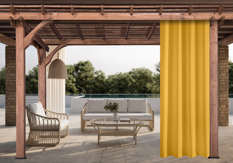 Venkovní zahradní závěs s tunýlkem JAMAICA mustard/hořčicová 155x220 cm (cena za 1 kus) MyBestHome