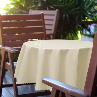 Venkovní kulatý ubrus GARDEN světle béžová, O 150 cm Mybesthome