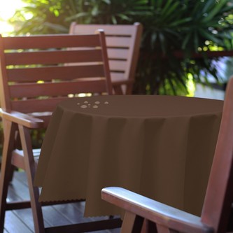 Venkovní kulatý ubrus GARDEN hnědá, O 150 cm Mybesthome