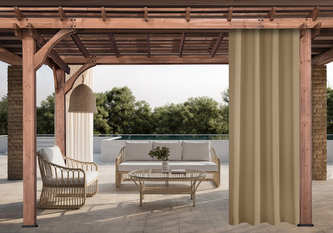 Venkovní zahradní závěs s tunýlkem JAMAICA béžová 155x240 cm, (cena za 1 kus) MyBestHome