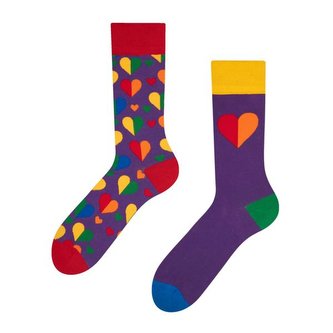 DEDOLES VESELÉ PONOŽKY DUHOVÁ SRDÍČKA VEL. 35-38