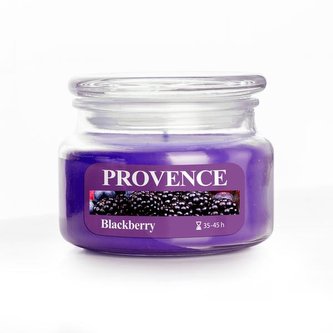 SVÍČKA VE SKLE S VÍČKEM 200G BLACKBERRY, 1 KNOT
