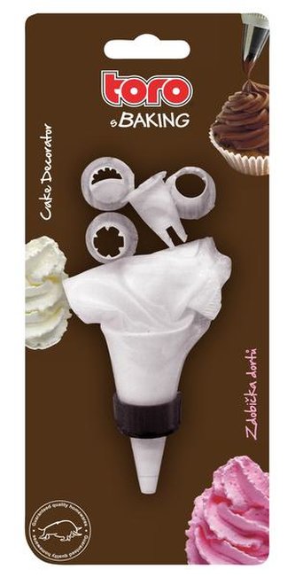 Zdobička dortu látková,  4 nástavce,  1200 ml