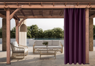 Venkovní zahradní závěs s tunýlkem JAMAICA švestková 155x200 cm, (cena za 1 kus) MyBestHome