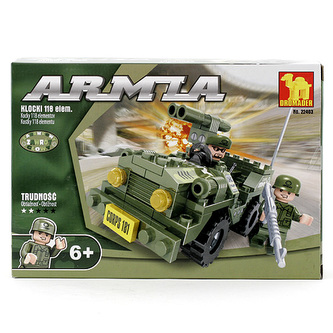 Stavebnice Dromader, Armádní jeep, 118 dílků