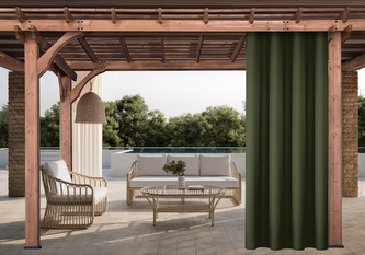 Venkovní zahradní závěs s tunýlkem JAMAICA khaki 155x220 cm, (cena za 1 kus) MyBestHome