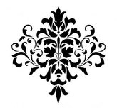 Kytka ornament - plastová šablona 248 Rozměr: E 29x29cm