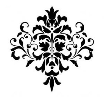 Kytka ornament - plastová šablona 248 Rozměr: E 29x29cm