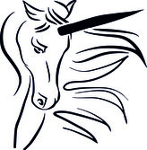 ARTEMISS Jednorožec - plastová šablona 361 Rozměr: C 14,5x14,5cm