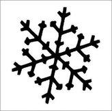Vločka - plastová šablona V4 Rozměr: B 14,5x14,5cm