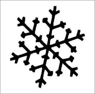 Vločka - plastová šablona V4 Rozměr: B 14,5x14,5cm