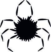 Pavouk - plastová šablona 339 Rozměr: D 29x29cm