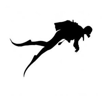 Potápěč - plastová šablona 256 Rozměr: G 29x29cm