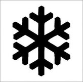 Vločka - plastová šablona V3 Rozměr: D 29x29cm