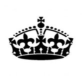 Královská koruna - plastová šablona 208 Rozměr: E 29x29cm