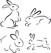 Králíci - plastová šablona 349 Rozměr: B 14,5x14,5cm