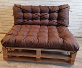 Paletový prošívaný sedák ALEX 120x80 cm, barva HNĚDÁ, Mybesthome
