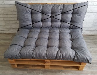 Paletový prošívaný sedák ALEX 120x80 cm, barva ŠEDÁ, Mybesthome