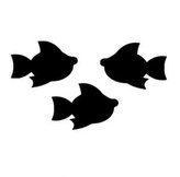 Rybičky - plastová šablona 143 Rozměr: B 14,5x14,5cm