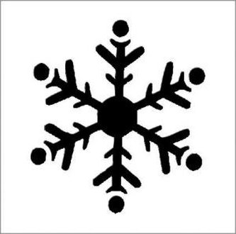 Vločka - plastová šablona V5 Rozměr: B 14,5x14,5cm