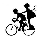 ARTEMISS Děti na kole - plastová šablona 211 Rozměr: C 14,5x14,5cm