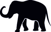 ARTEMISS Slon s chobotem nahoru - plastová šablona 328 Rozměr: B 14,5x14,5cm